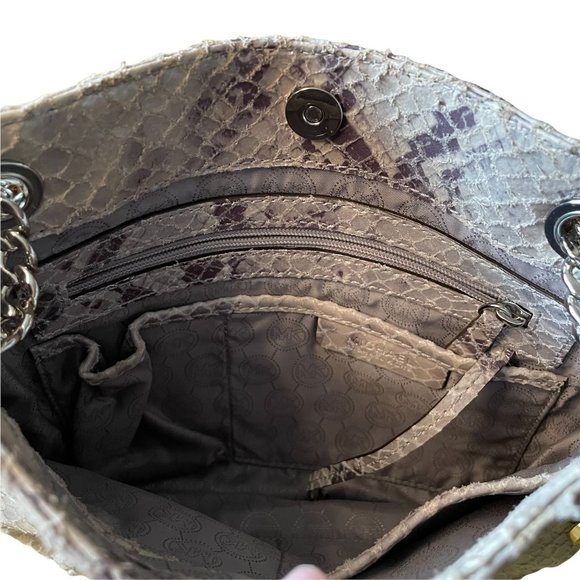 Michael Kors Faux Snakeskin Purse with Crossbody Strap - Picture 8 of 10